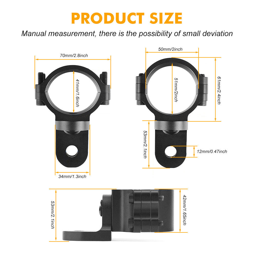 Whip Light Mounting Bracket For 1.75"-2" Roll Cage