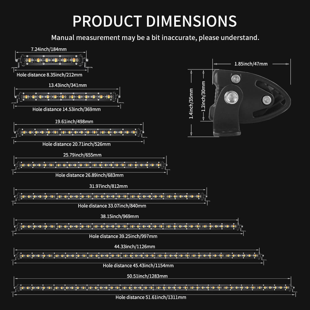20inch Z10 Series White & Yellow Strobe Slim Light Bar