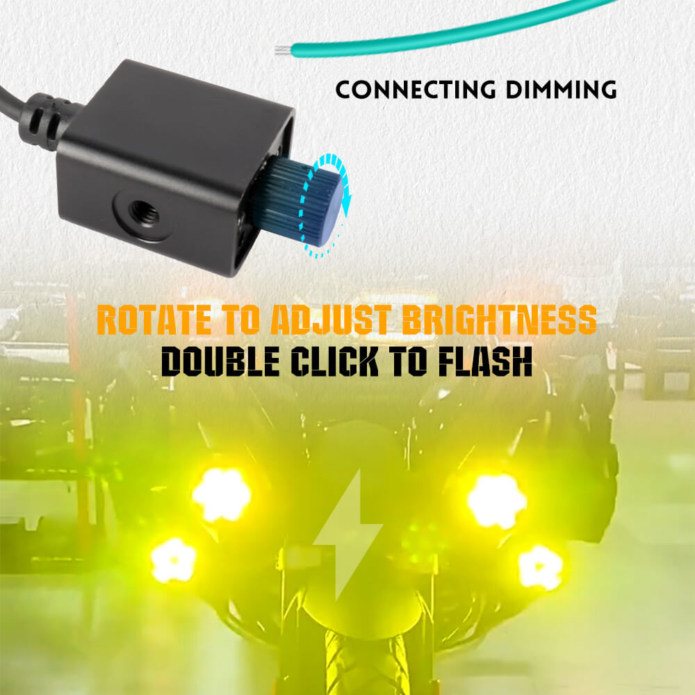 Dimmable Wire Harness For CO LIGHT Single Beam Motorcycle Lights