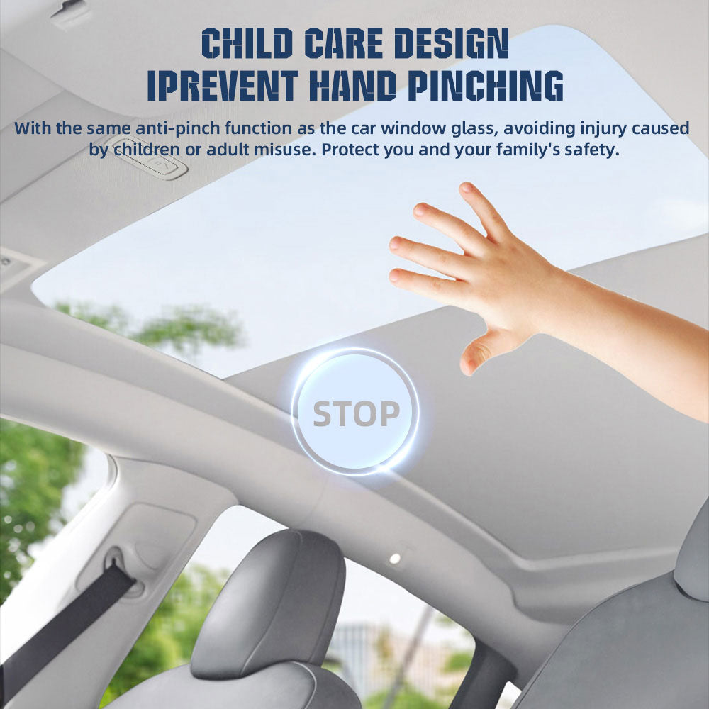 Parasol de techo de cristal totalmente eléctrico para Tesla Model Y 2019-2023