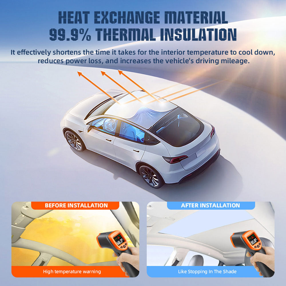 Parasol de techo de cristal totalmente eléctrico para Tesla Model Y 2019-2023