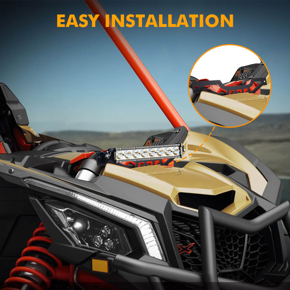 Support de barre lumineuse avant UTV pour Cam Am Maverick X3 2017 et plus