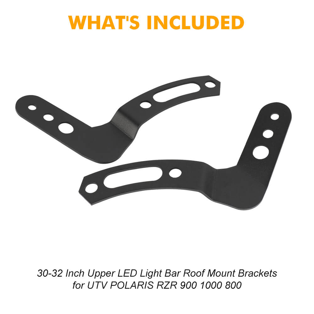 Upper LED Light Bar Roof Mount Brackets For Polaris RZR 900 1000 800