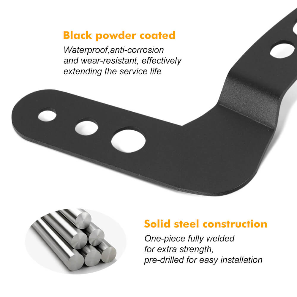 Upper LED Light Bar Roof Mount Brackets For Polaris RZR 900 1000 800