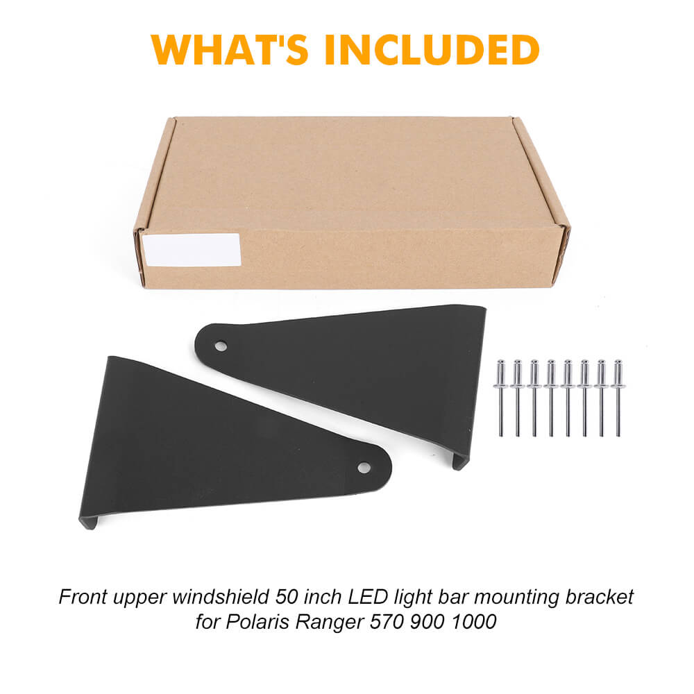 Upper Windshield Light Bar Mounting Bracket For Polaris Ranger 570/900/1000 Full Size