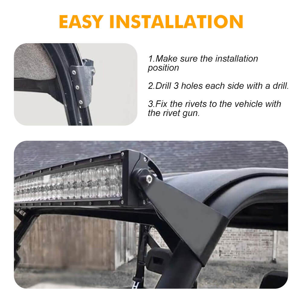 Upper Windshield Light Bar Mounting Bracket For Polaris Ranger 570/900/1000 Full Size