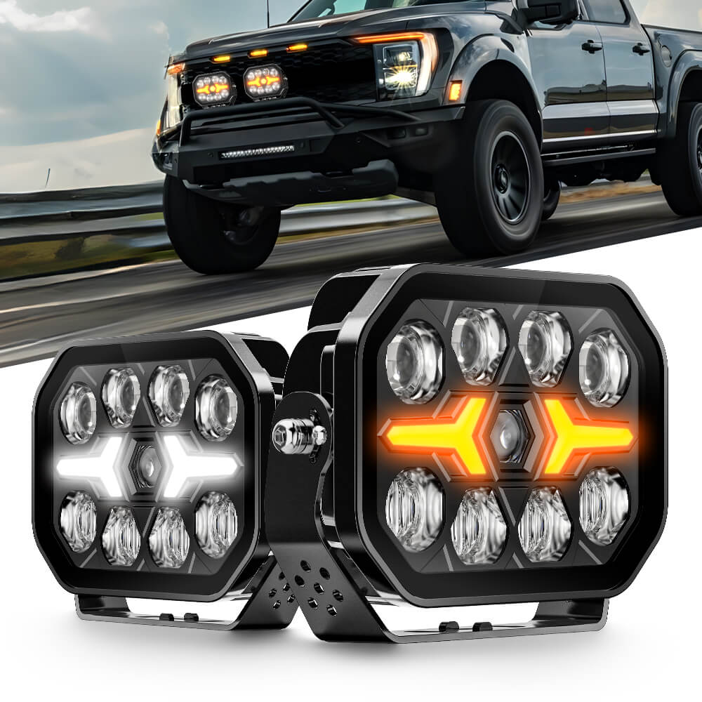 5x7 Zoll Vortex Serie LED Projektor Fahrlicht mit zweifarbiger Tagfahrleuchte