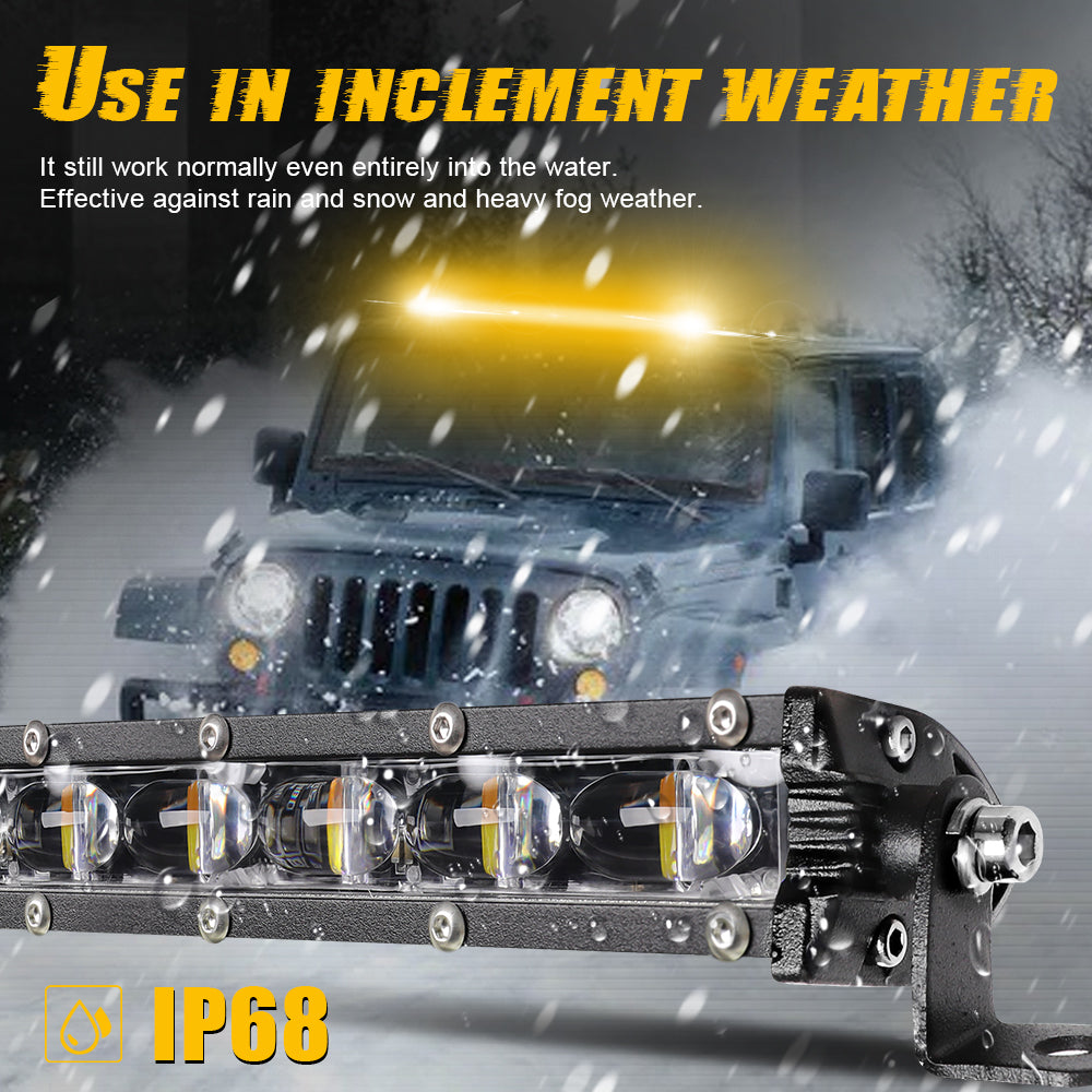 32inch Z10 Series White & Yellow Strobe Slim Light Bar