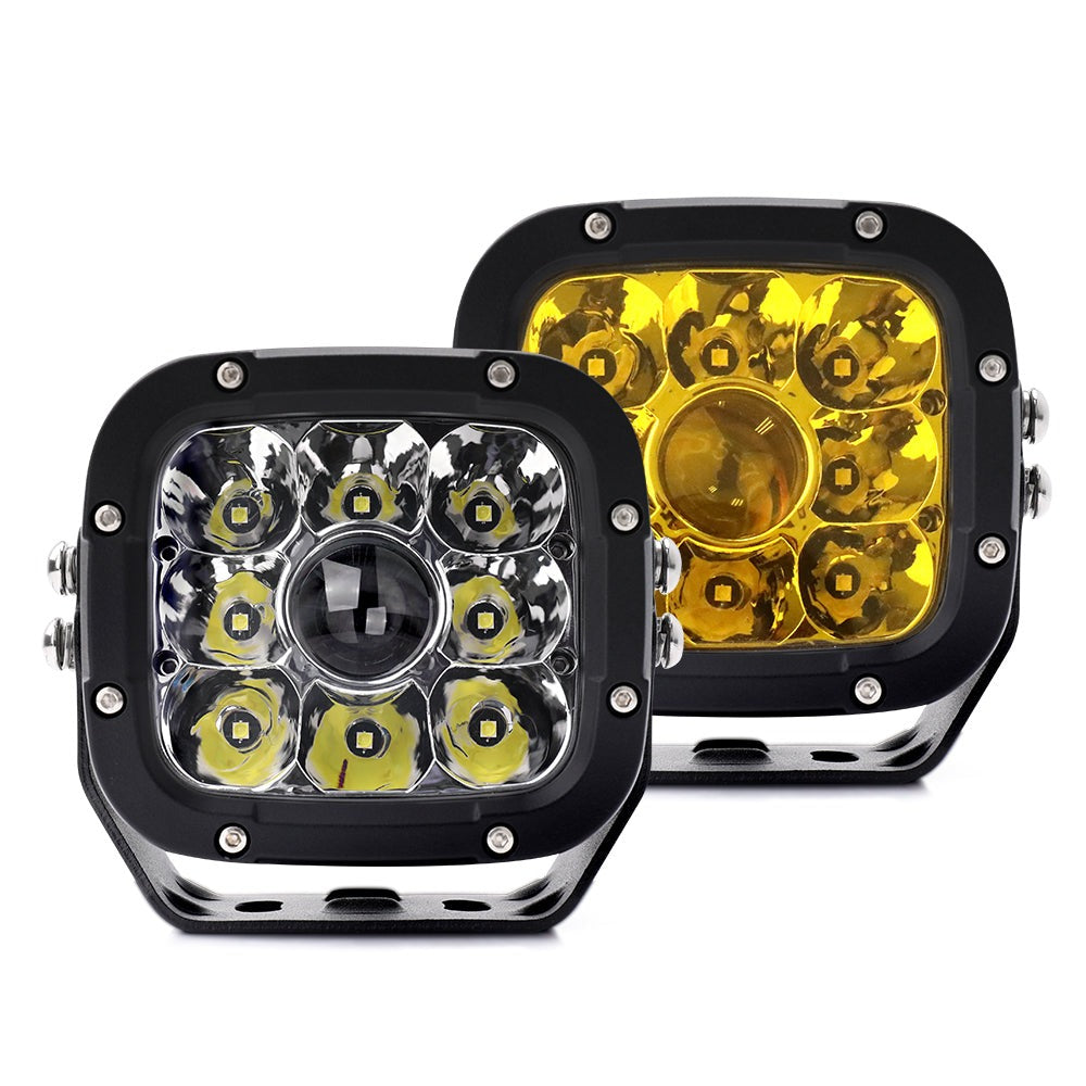 Colight 5 Inch Offroad Square Laser Light Pods