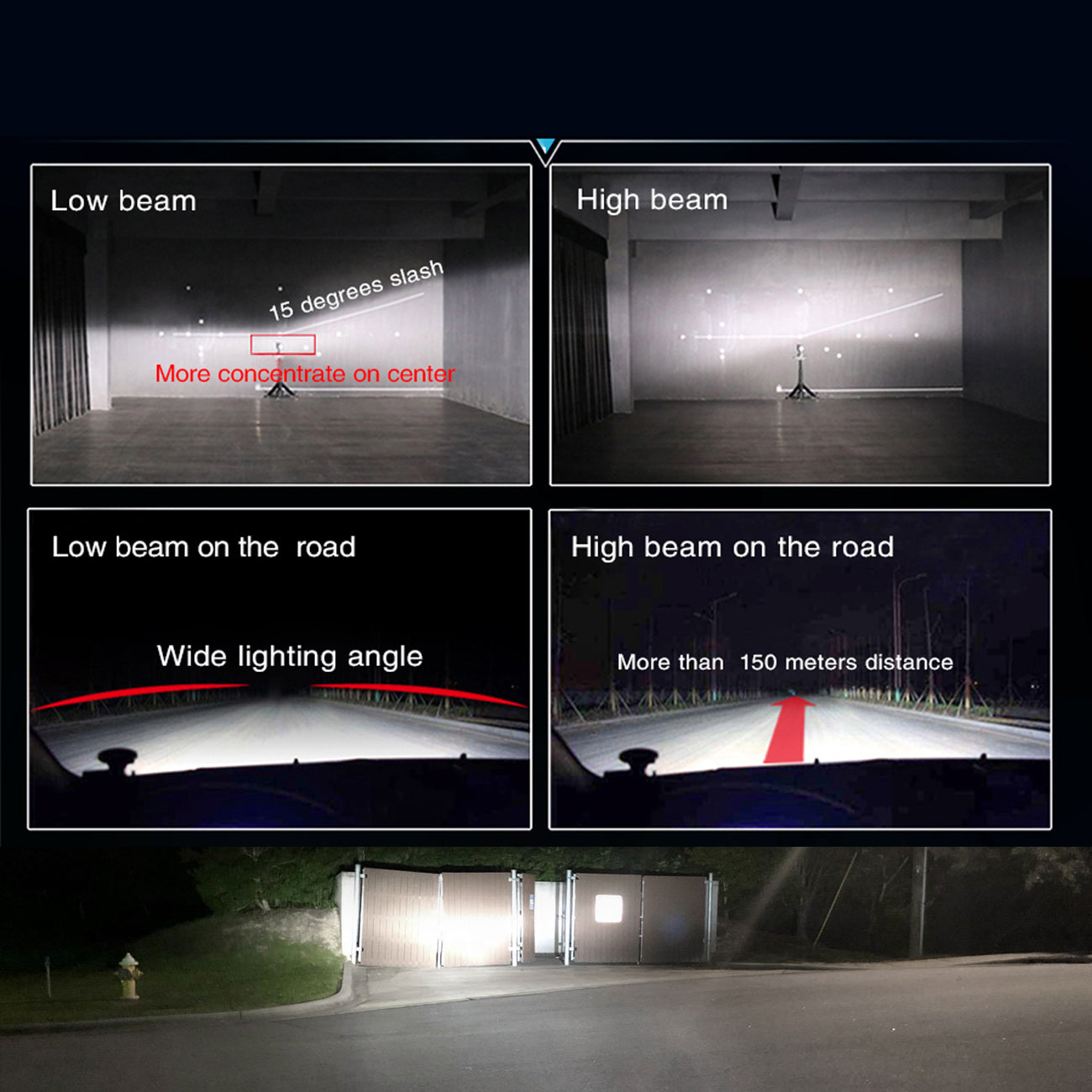 Mini-Größe M2 Lüfter Kühlung LED Scheinwerferlampen (Set/2 Stück)