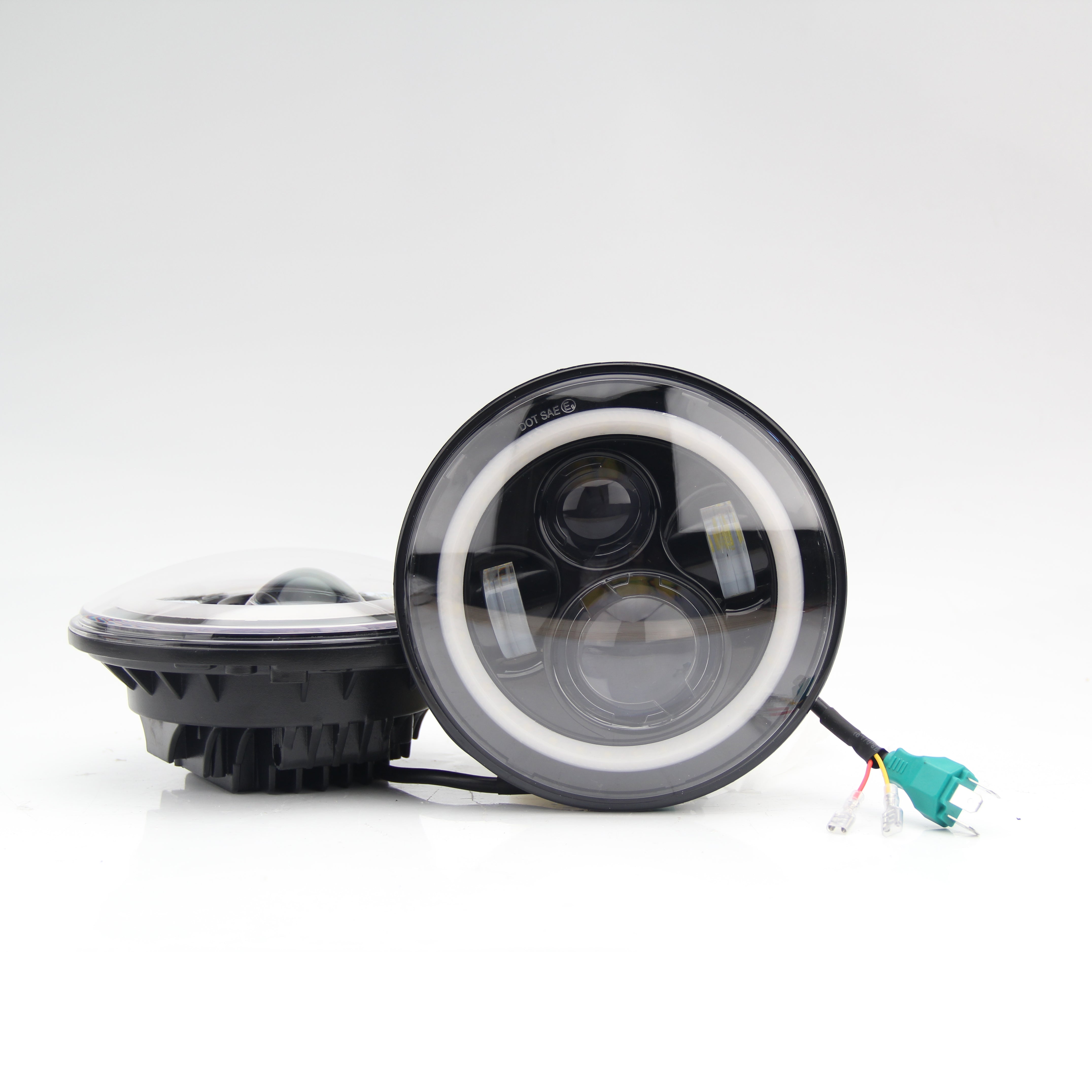 Colight 7" Dual Burn Amber&White DRL Round Headlight