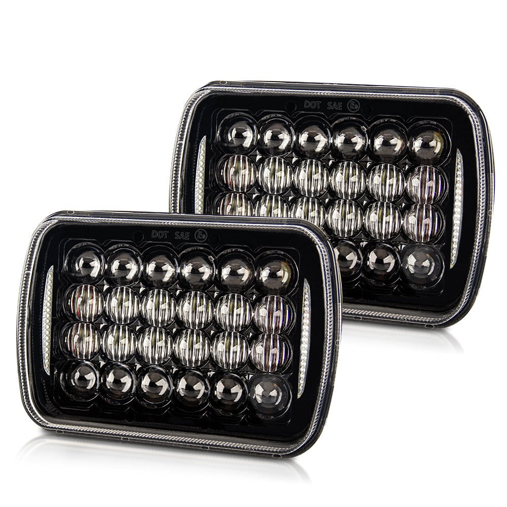 CO LIGHT 5x7 pulgadas Rectangular 5D Lente Faros delanteros de doble haz - Laterales DRL (Kit/2pcs)