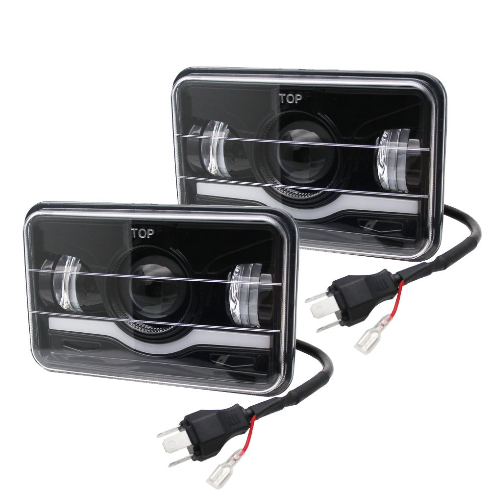Nuevo en Colight Faros delanteros cuadrados de doble haz de 4x6 pulgadas - DRL/luces de advertencia (Kit/2 piezas)