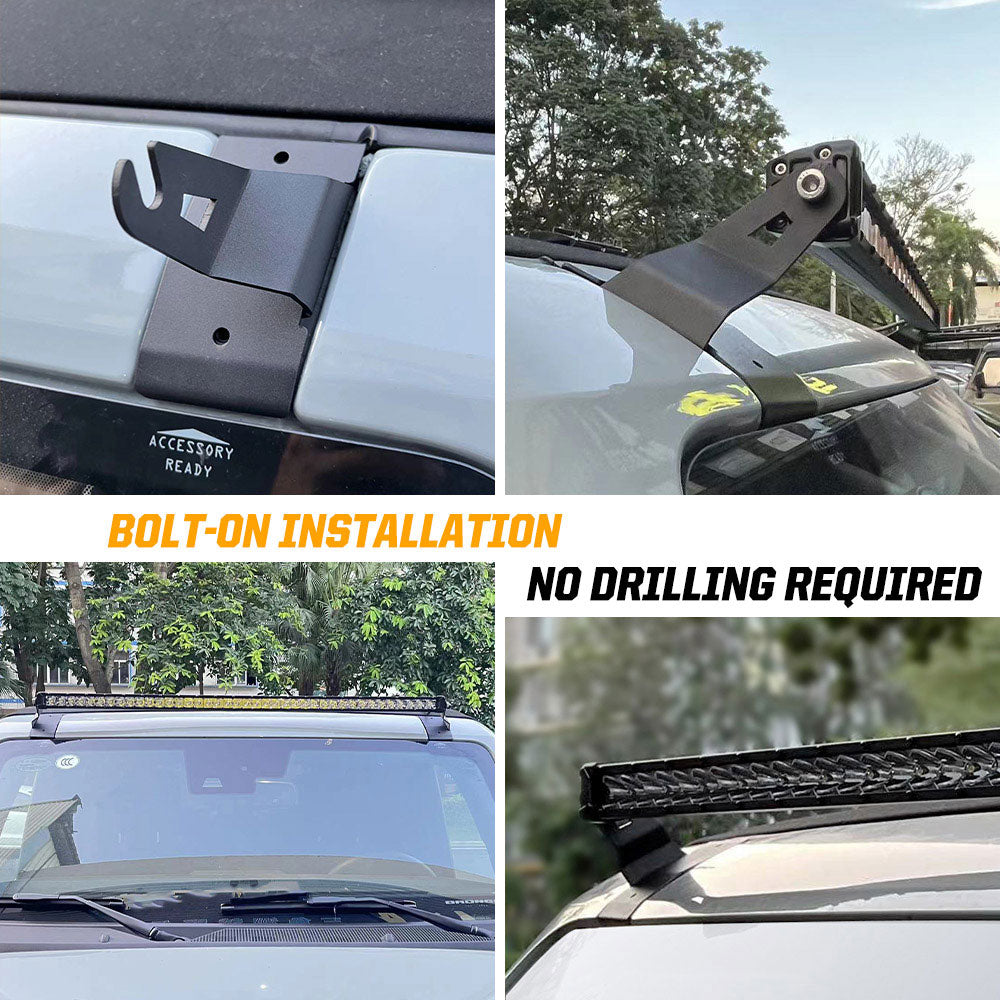 2021-2022 Ford Bronco 42inch Single Row Light Bar Roof Brackets