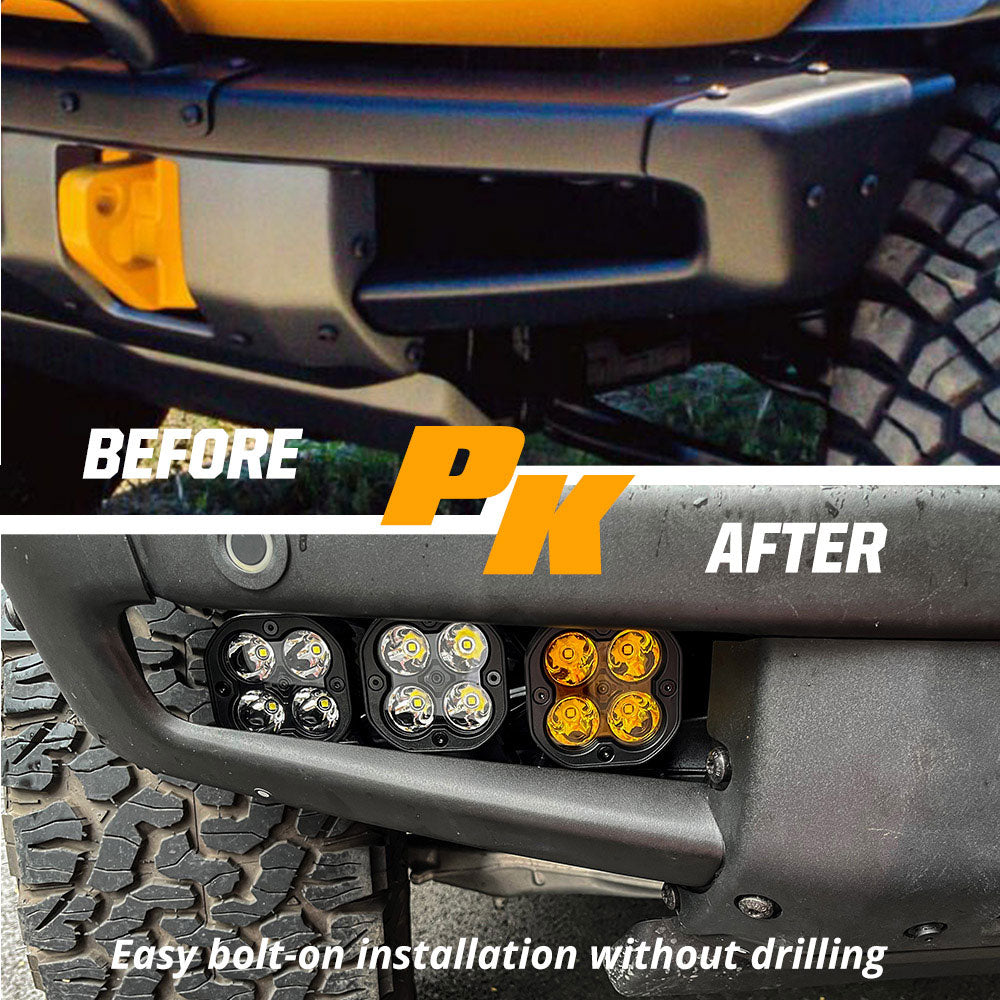 2021-2022 Ford Bronco Front Bumper Fog Lights Mounting Brackets