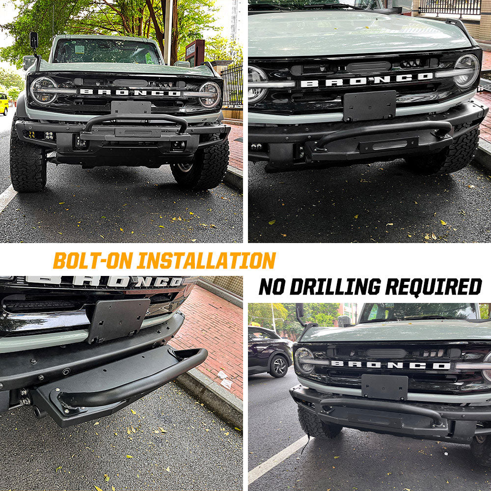 2021-2022 Ford Bronco Mid-Width Front Bumper Winch Mounts