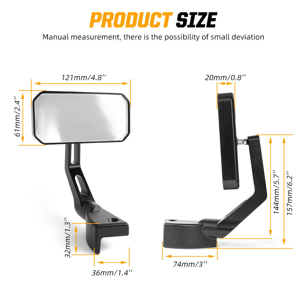 2021-2022 Ford Bronco Hood Mounted Rearview Blind Spot Mirror