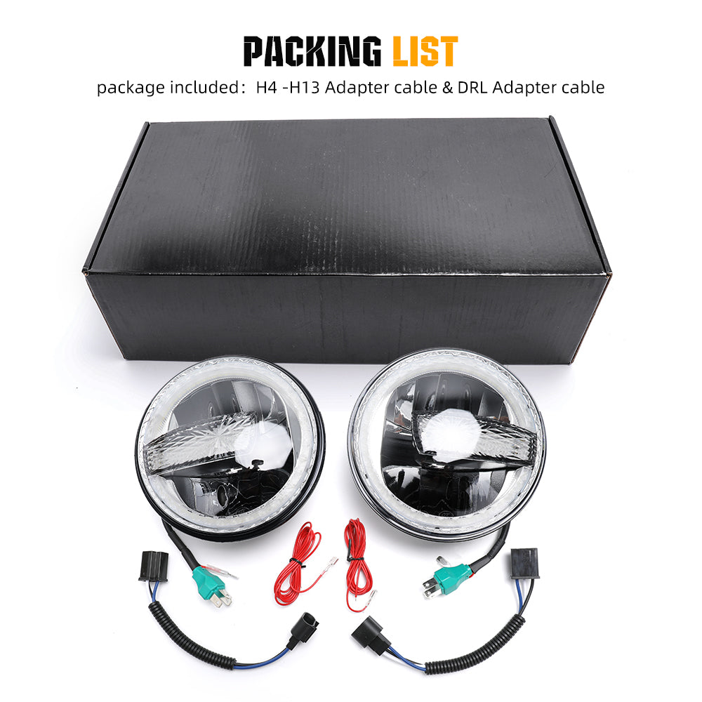 What's in the package of 2022 New Arrival CO LIGHT 7” Round Led Sealed Headlights