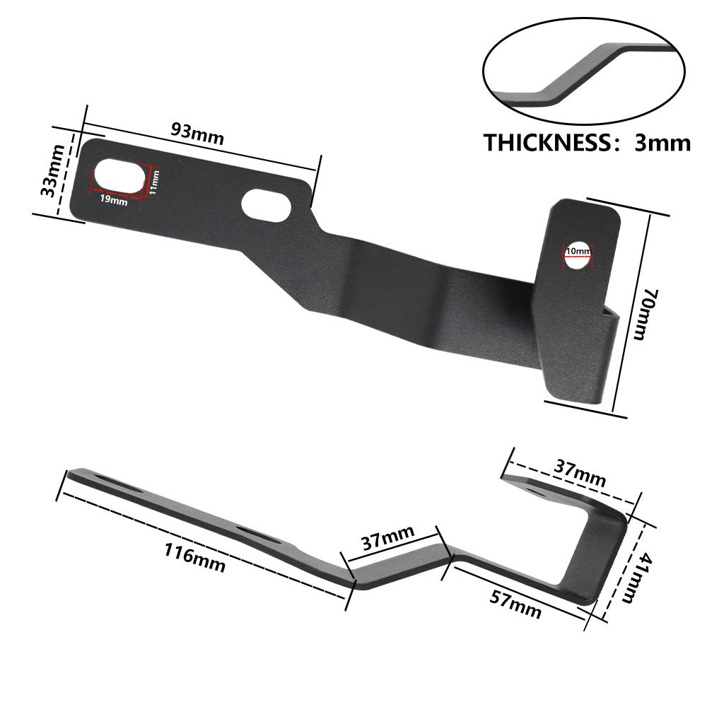 2005-2015 Toyota Tacoma Hood Ditch Light Mounting Brackets