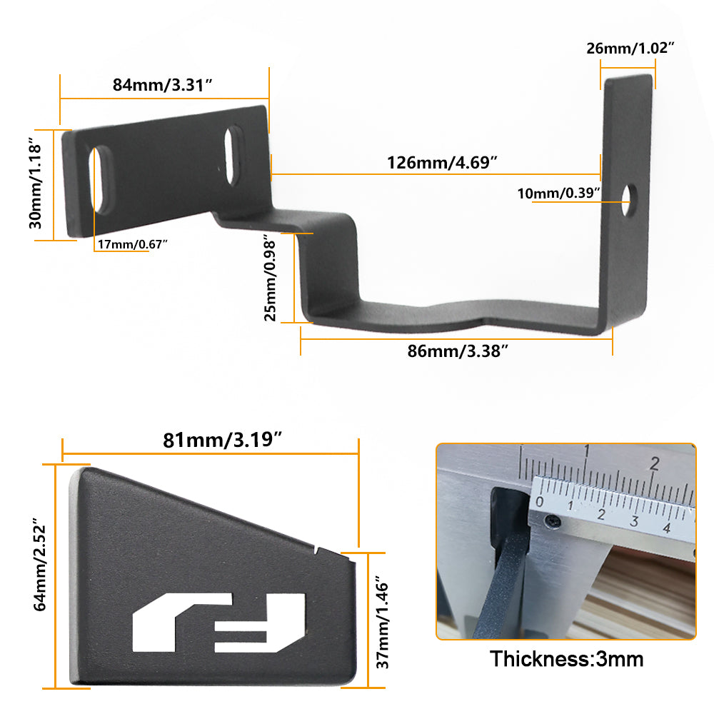Ditch Light Hood Mounting Brackets For 2007-2016 Toyota Fj Cruiser