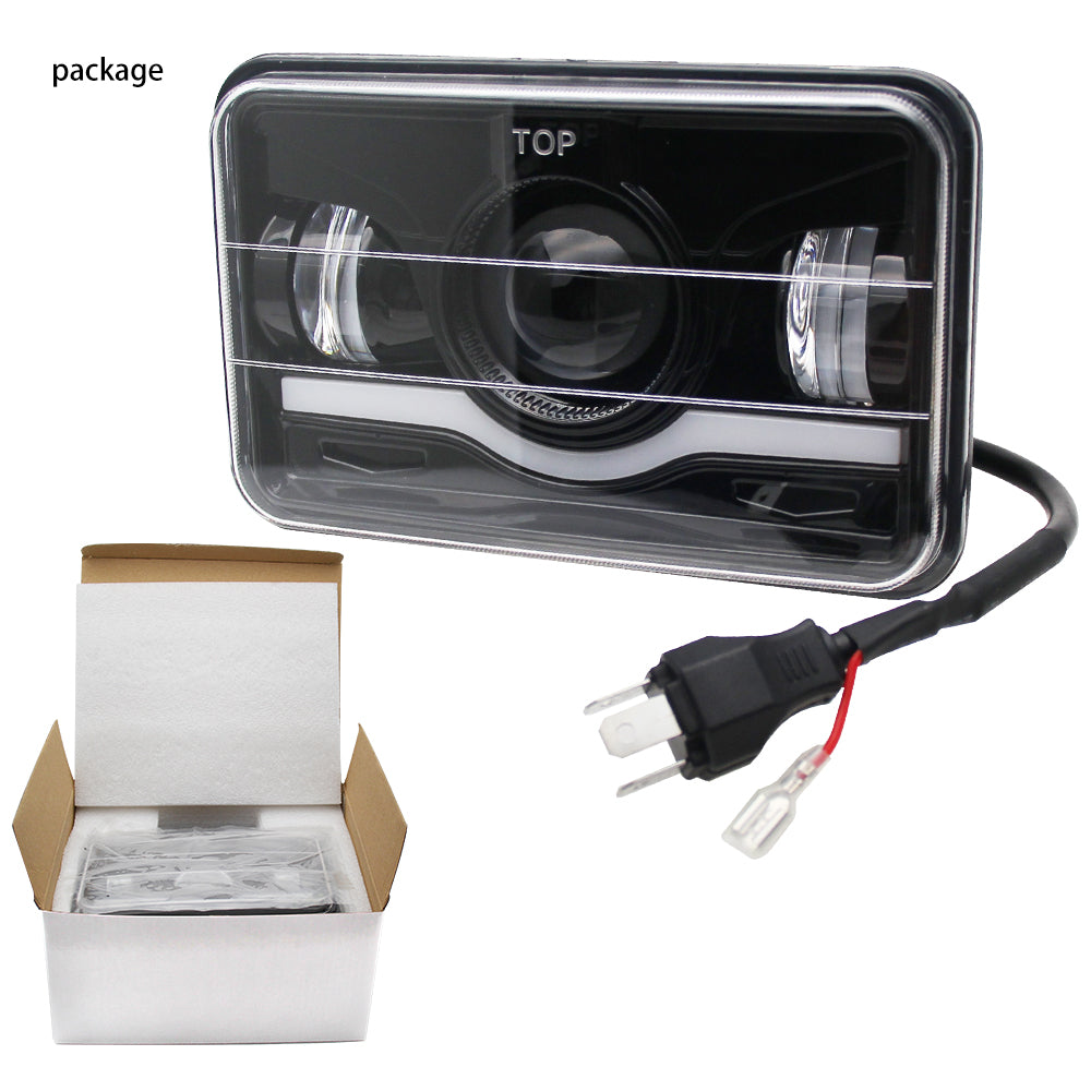 Nuevo en Colight Faros delanteros cuadrados de doble haz de 4x6 pulgadas - DRL/luces de advertencia (Kit/2 piezas)