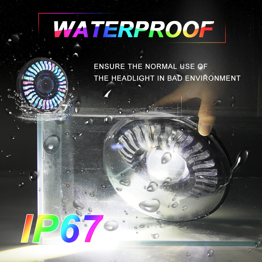 Colight 7inch Round RGB Halo Headlights