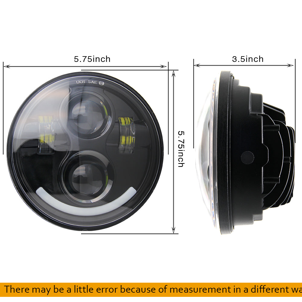 CO LIGHT 5.75" Phare LED Hi-Lo Beam avec DRL