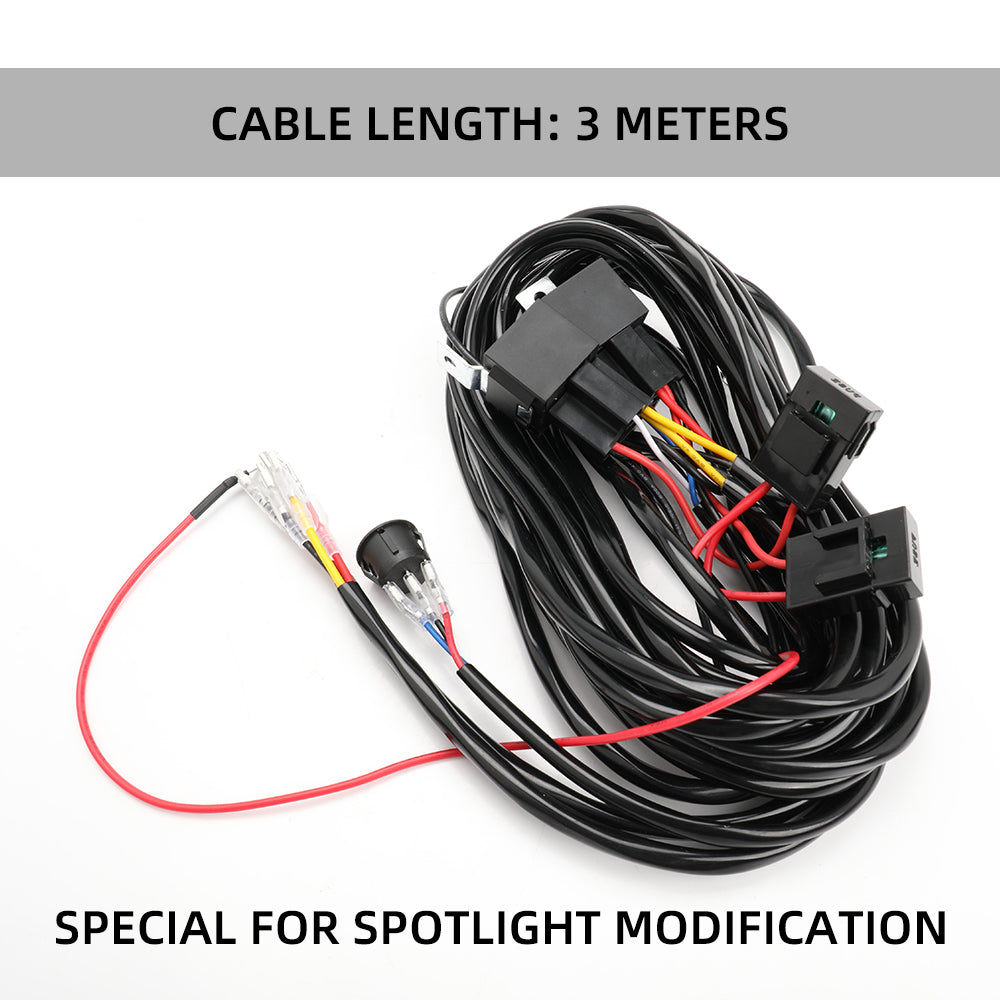 Bulge Series Wire Harness Kit With 12V Relay-Two Leads