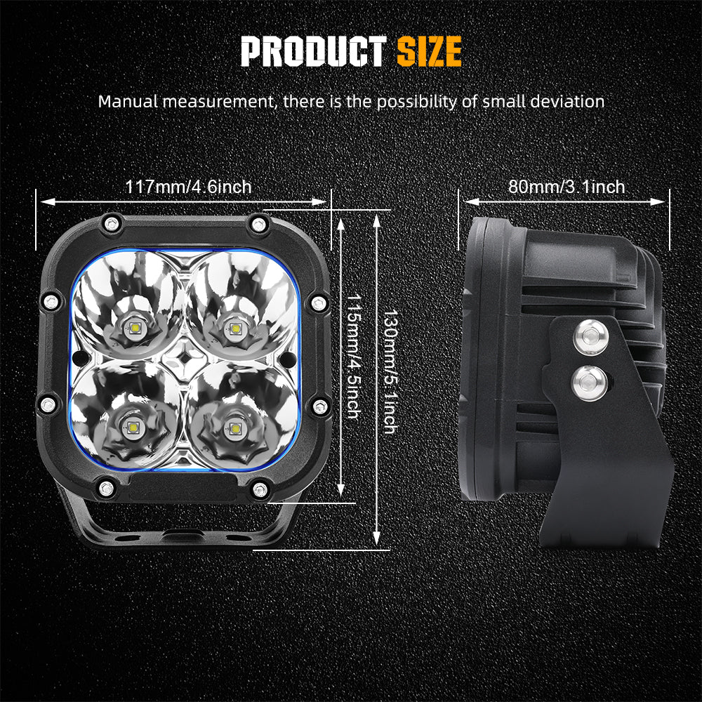 CO LIGHT 4.5 Inch Cube4 Series Spot Offroad Driving Lights