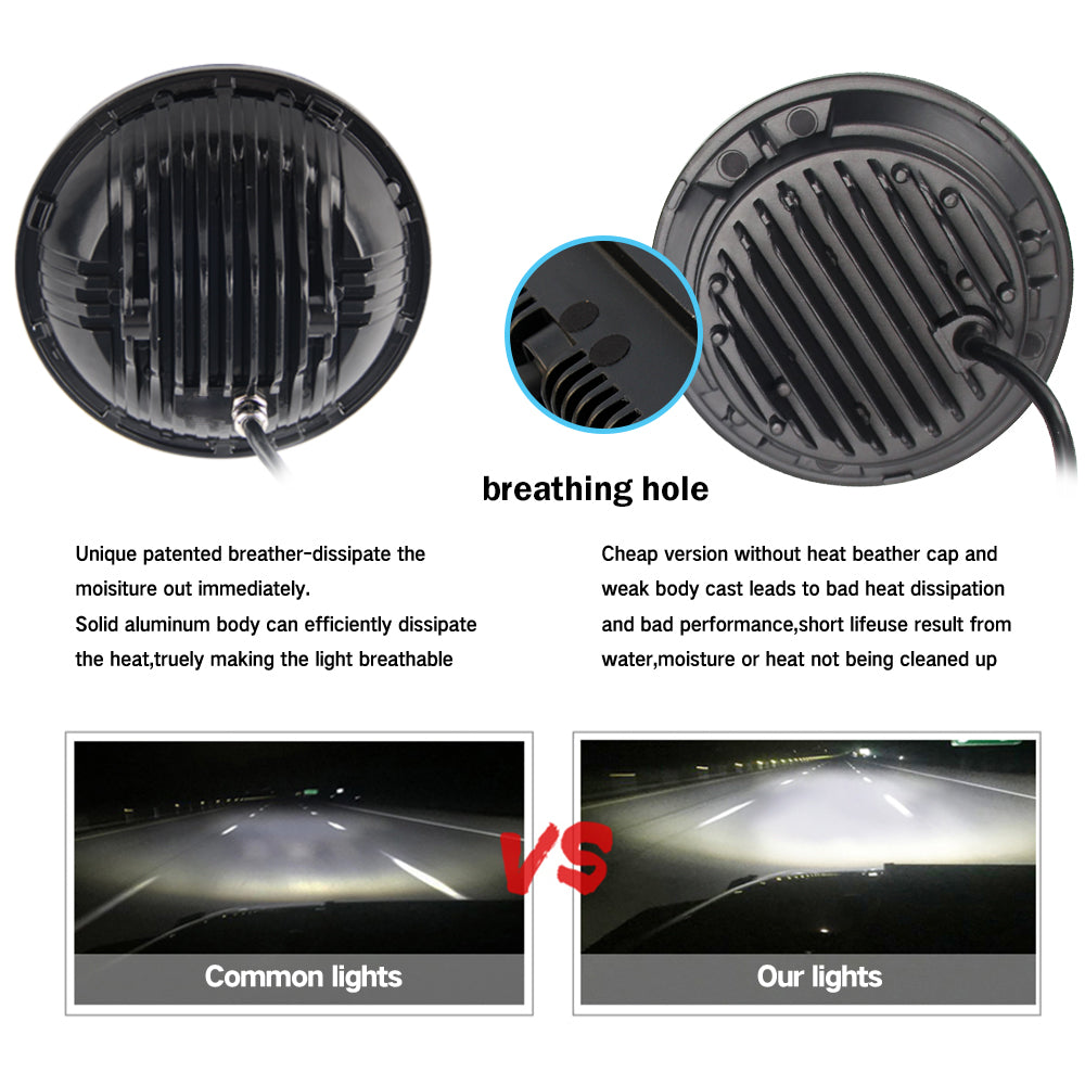 Colight 7" Dual Beam Dual-color DRL LED Headlights