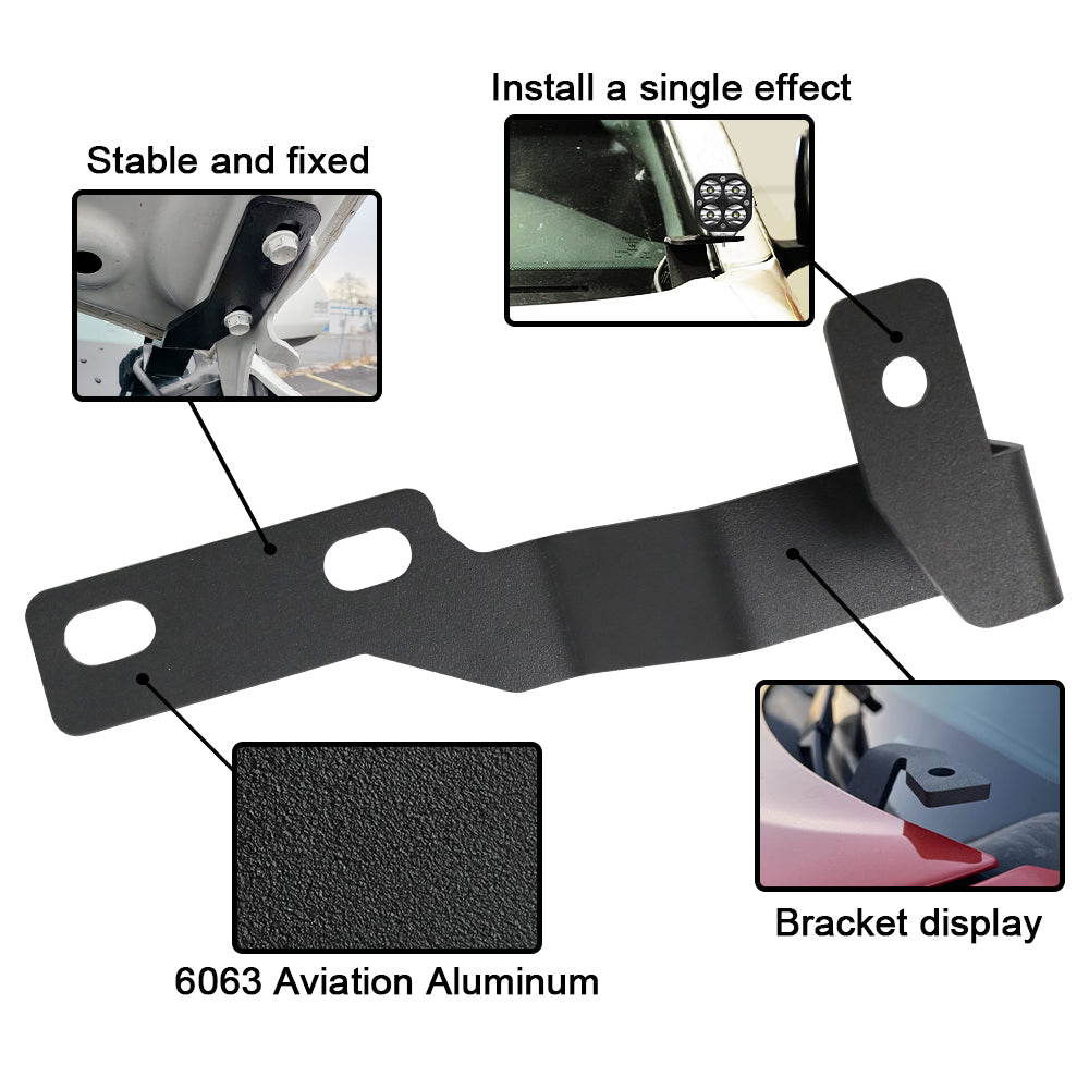 2005-2015 Toyota Tacoma Hood Ditch Light Mounting Brackets