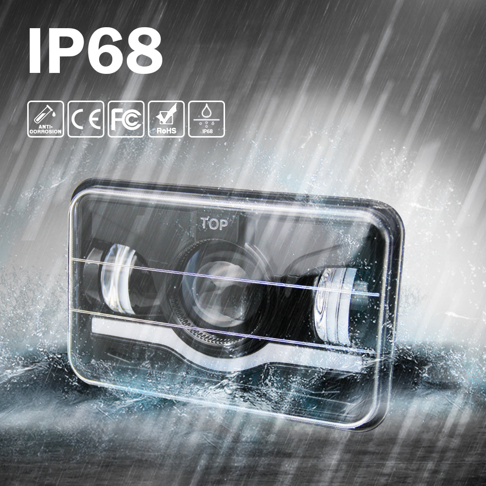 Nuevo en Colight Faros delanteros cuadrados de doble haz de 4x6 pulgadas - DRL/luces de advertencia (Kit/2 piezas)