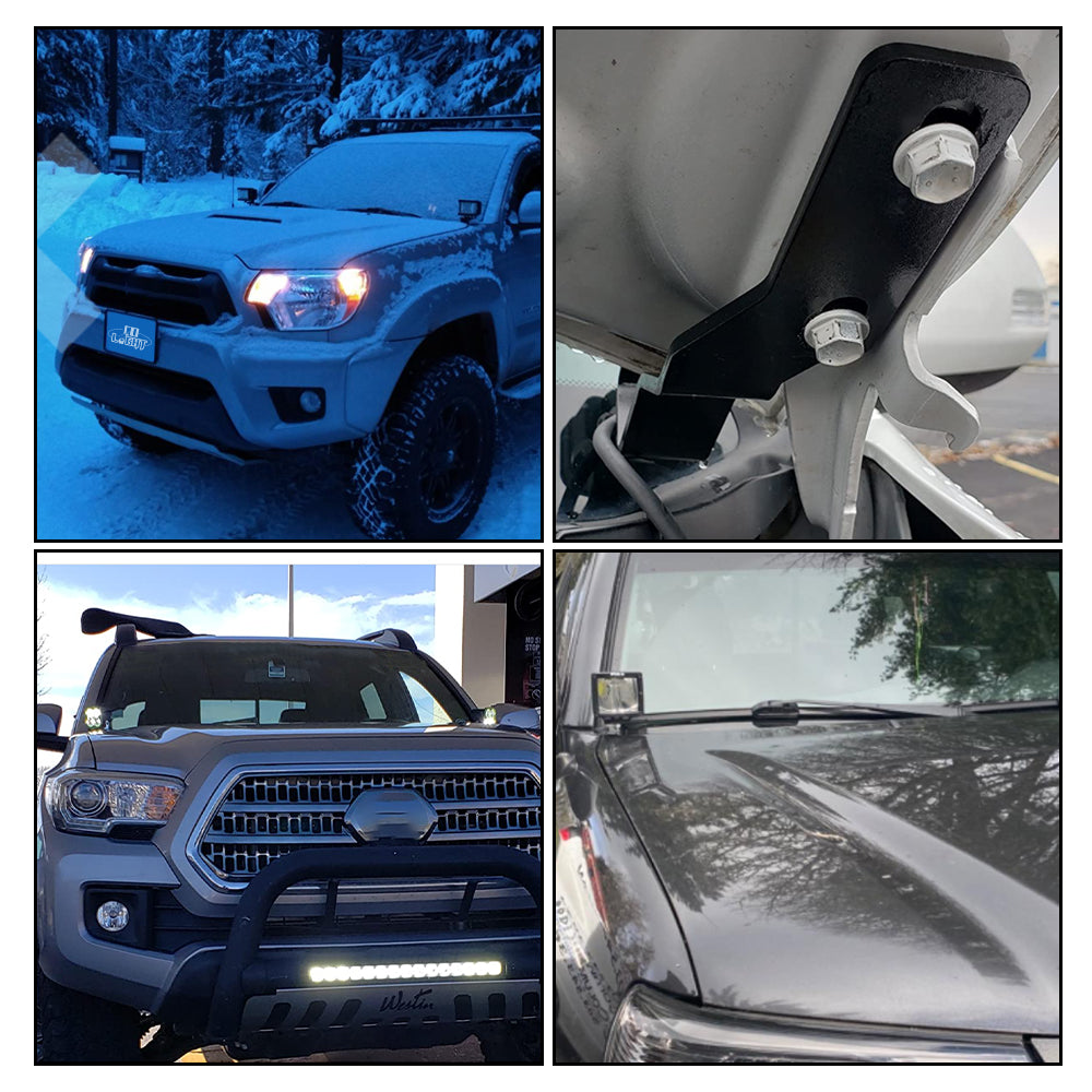 2005-2015 Toyota Tacoma Hood Ditch Light Mounting Brackets