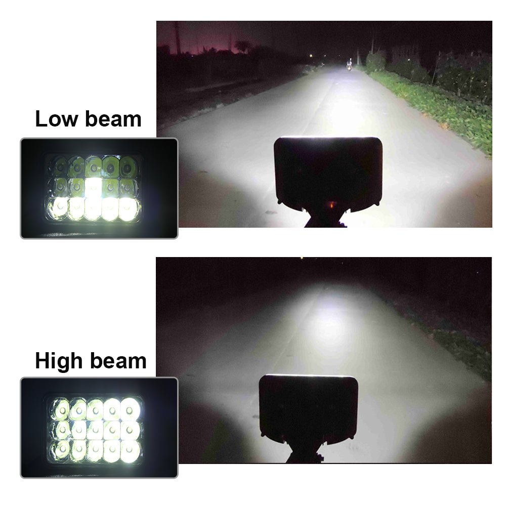 CO LIGHT 4x6 Pouces Rectangulaires Haut / Bas Faisceau Tri-Row LED Phares (Kit / 2pcs)
