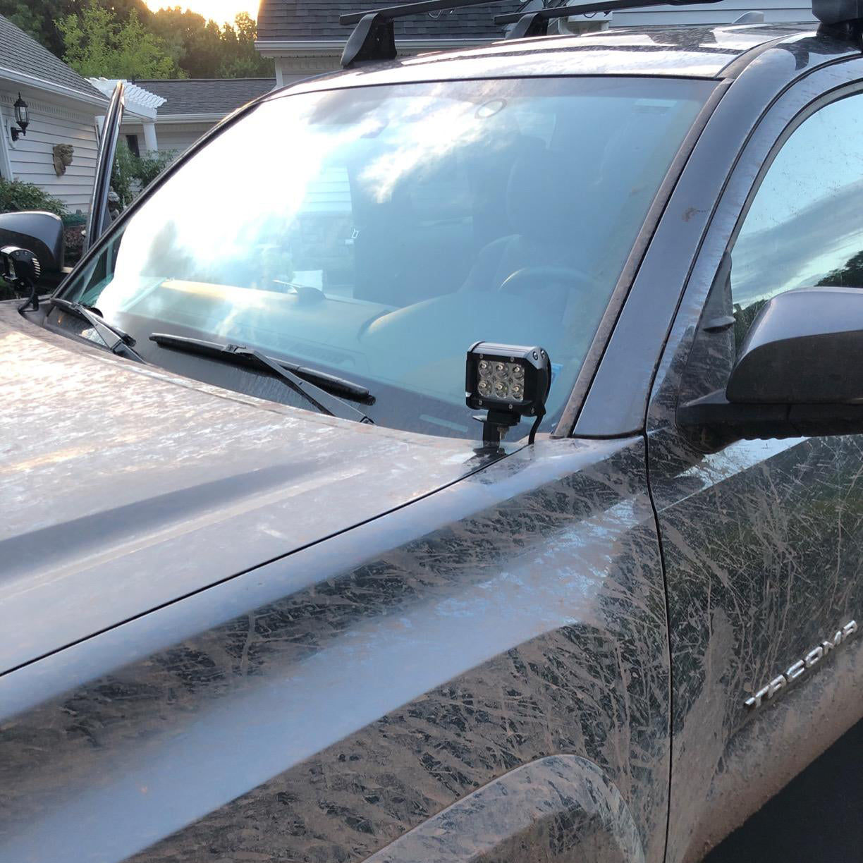 Ditch Light Hood Mount Brackets For 2005-2015 Toyota Tacoma