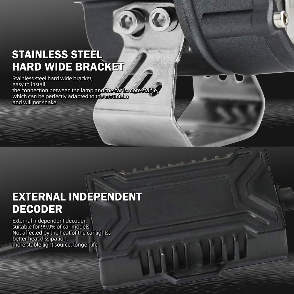 3 Inch DB-P Series Dual Beam Yellow&White Fog Lights Pods