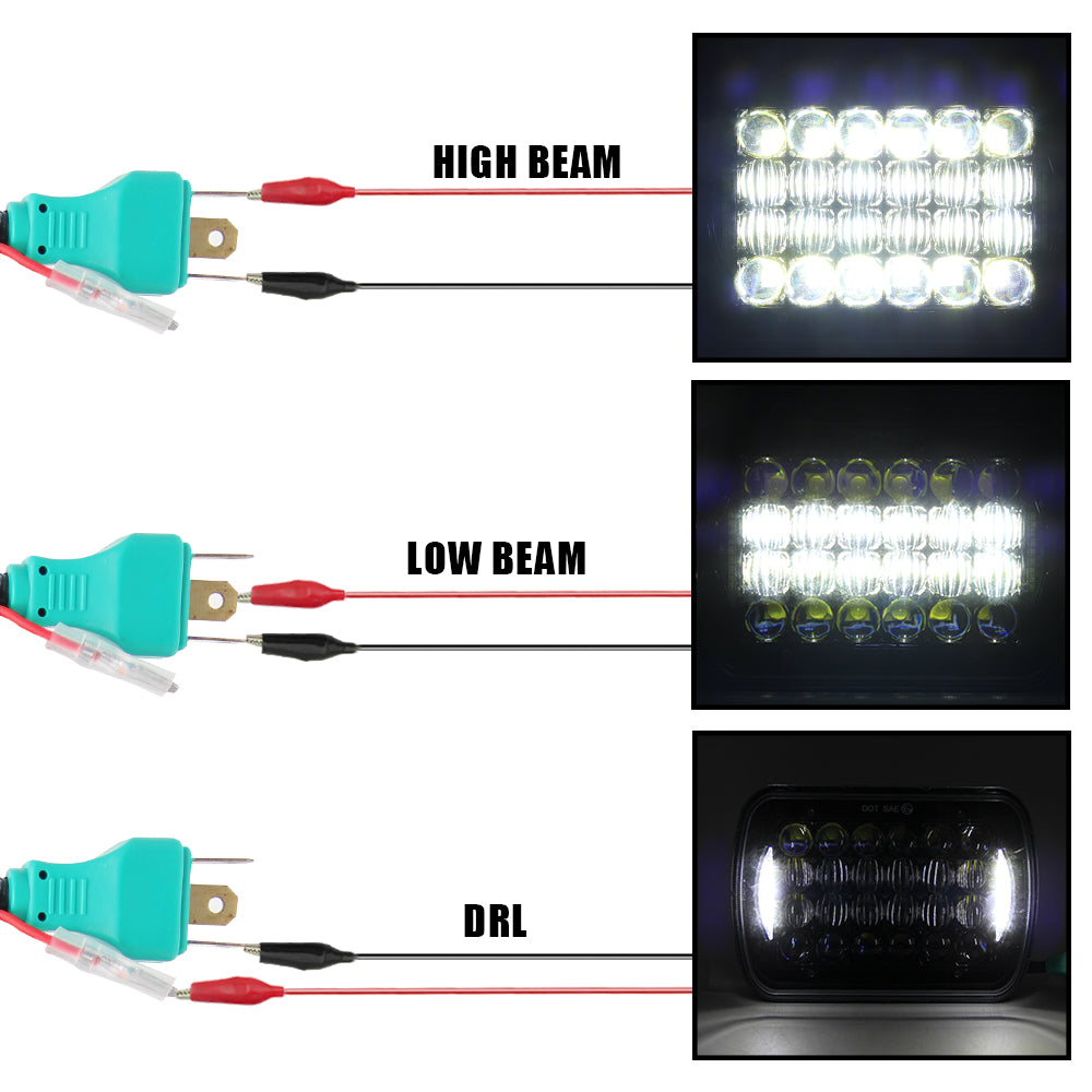 CO LIGHT 5x7 pulgadas Rectangular 5D Lente Faros delanteros de doble haz - Laterales DRL (Kit/2pcs)