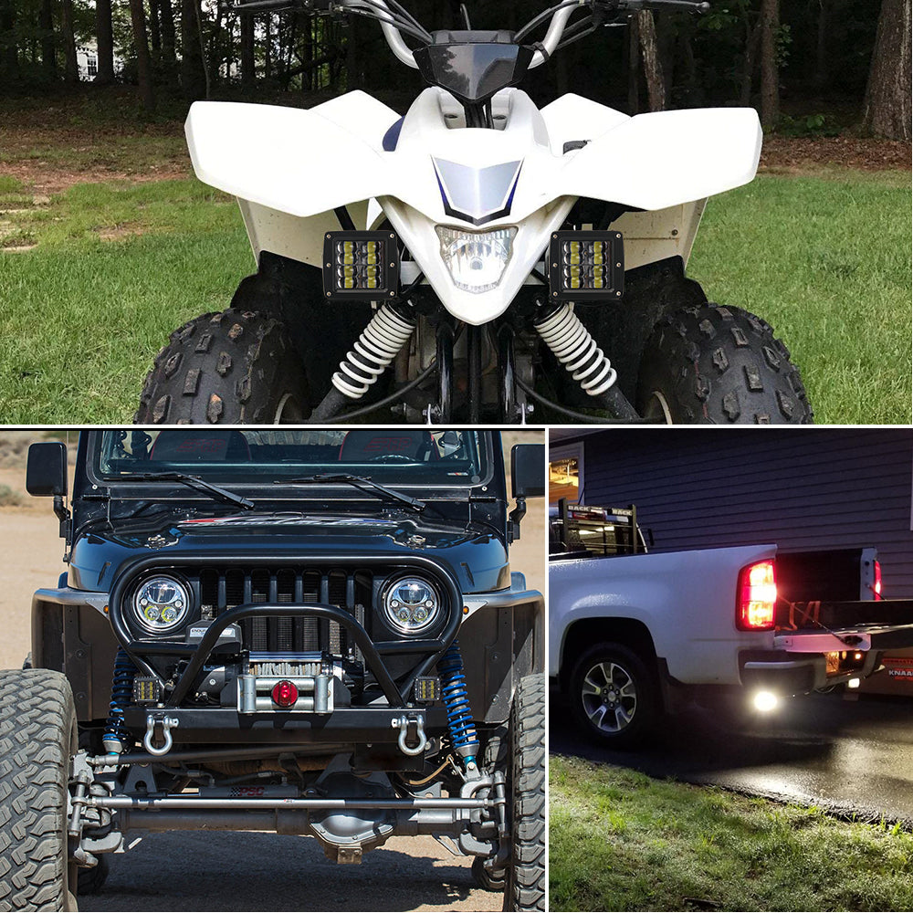 CO LIGHT G4 Série Spot 3 pouces Lumières de fossé / Pilier A - Système 8 LED 24W (paire)