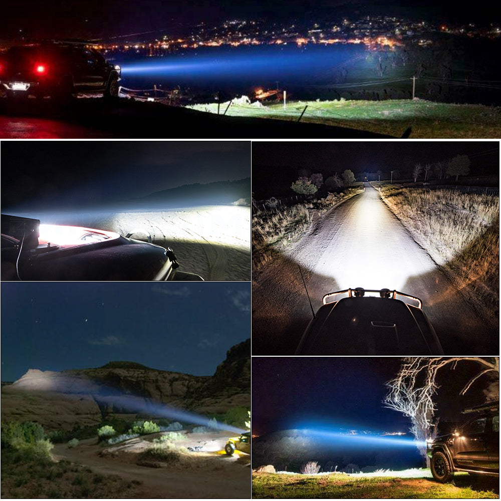 Colight 9 Inch Offroad Laser Driving Lights With 3-Color Daytime Light Rings