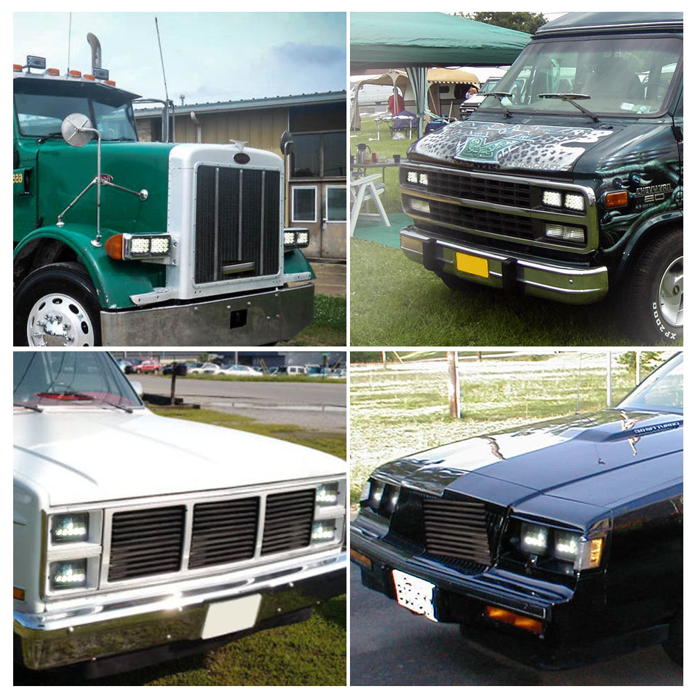 CO LIGHT 4x6 Pouces Rectangulaires Haut / Bas Faisceau Tri-Row LED Phares (Kit / 2pcs)