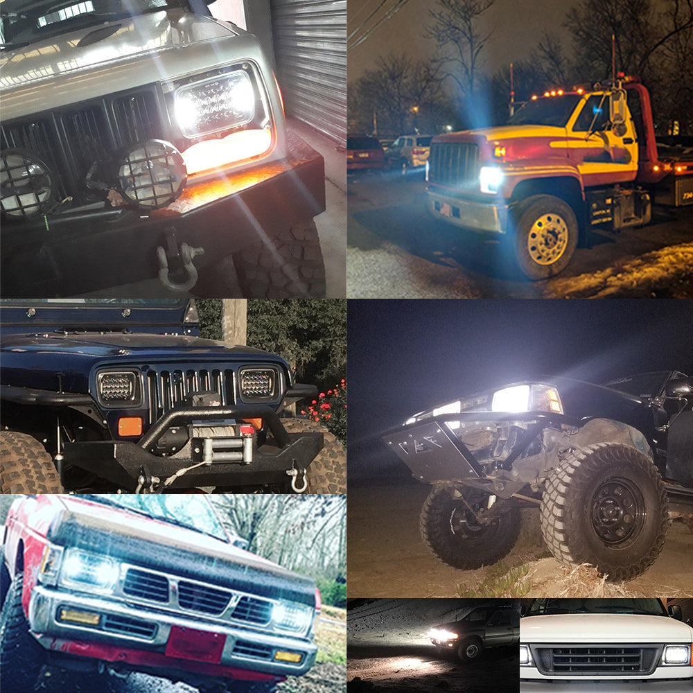 CO LIGHT 5x7 pulgadas Rectangular 5D Lente Faros delanteros de doble haz - Laterales DRL (Kit/2pcs)