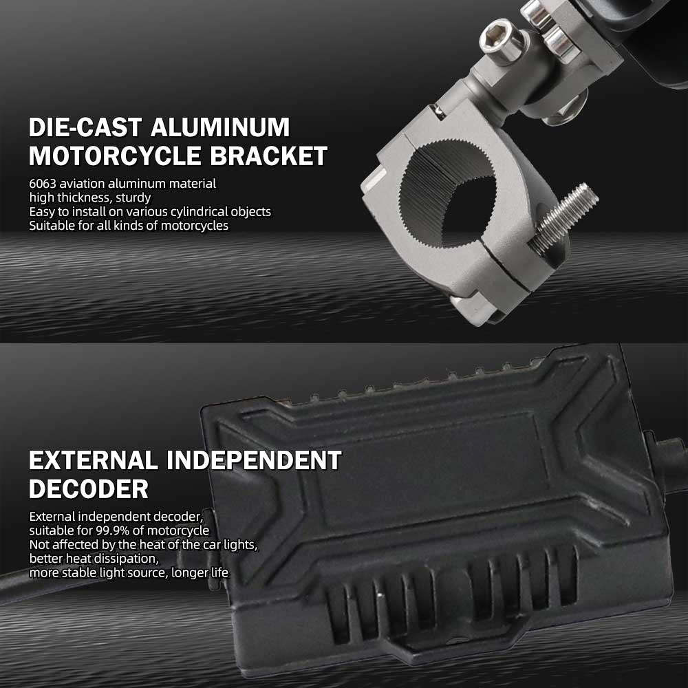 COLIGHT 3 Inch DB-P Series Dual Beam White&White Motorcycle Lights