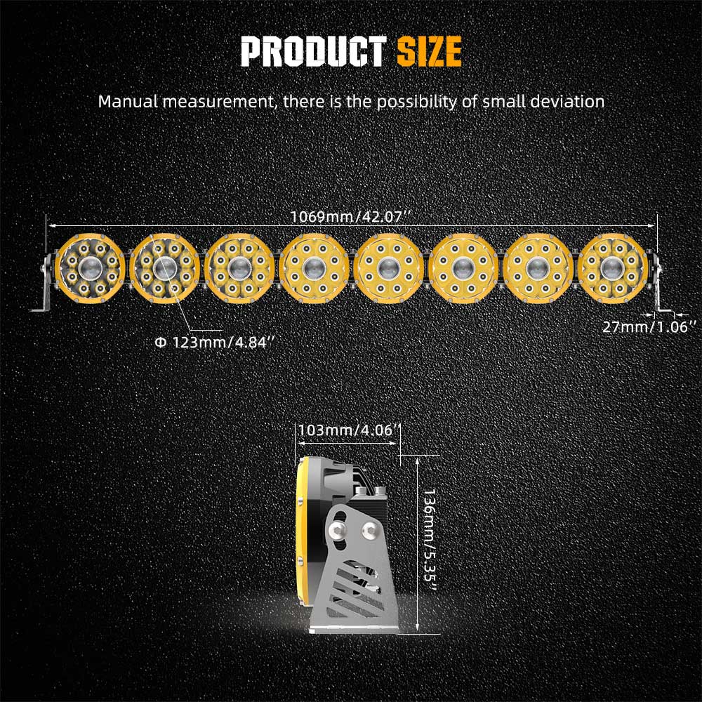 COLIGHT 42inch Striker Series LED Round Driving Linkable Light Bar