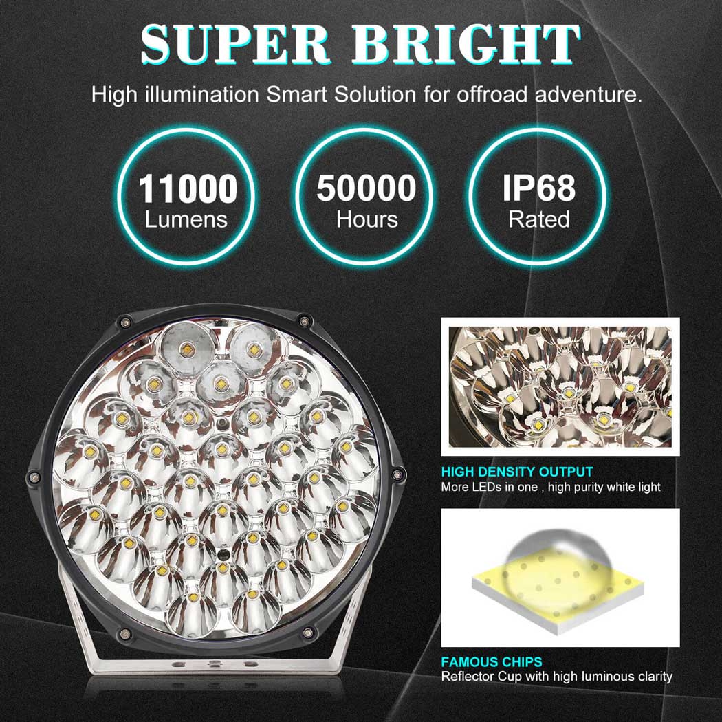 COLIGHT 7 Inch DenseX Series Round LED Offroad Spot Driving Light super bright