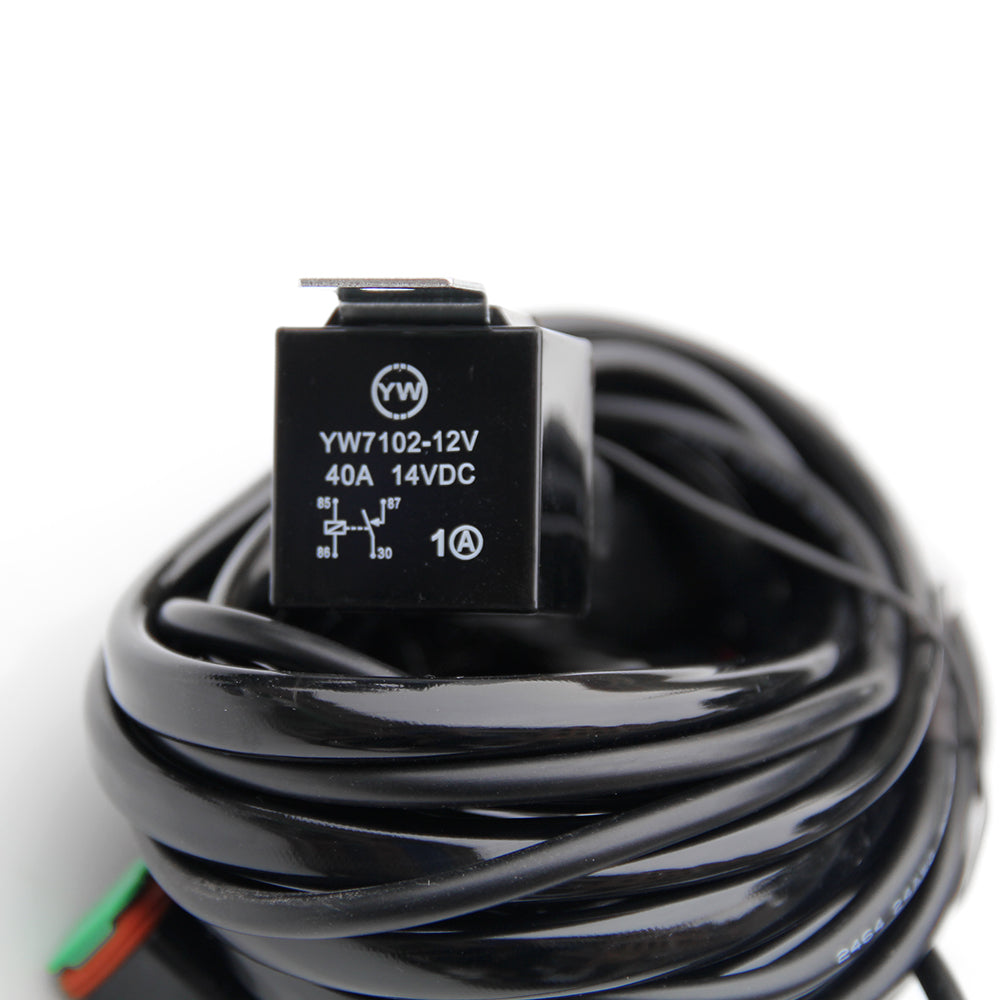 Arnés de cable con conector DT de 2 pines 16AWG para luces todoterreno para camión Jeep ATV UTV - 2 cables/11.5 pies