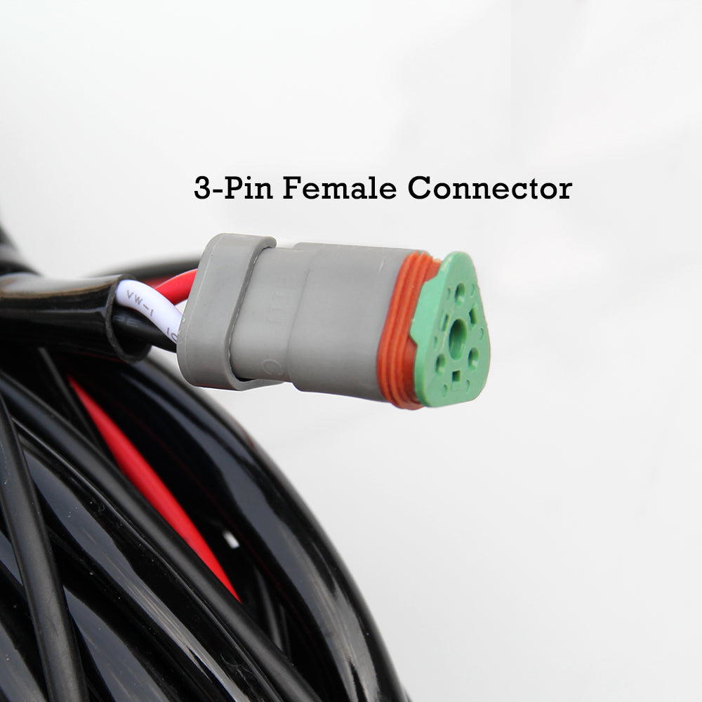 14AWG 3-Pin DT Wire Harness For 240W Above Light Bar-1 Lead