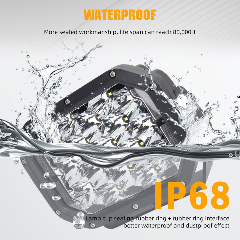 Mars Series 5x7inch Square Led Driving Lights With IP68 Waterproof Rate