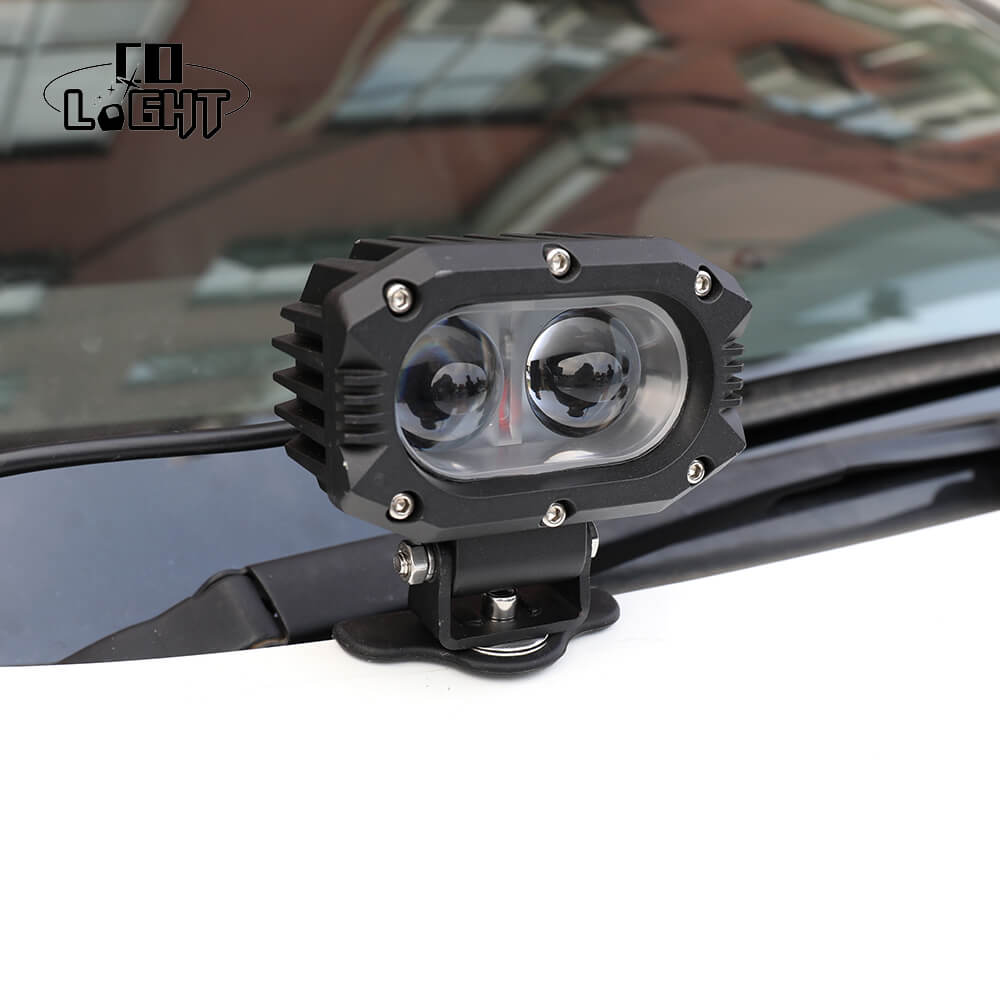 Colight 4 Inch 30W Rob2 Series Spot hood Light with no-drill clamp holder