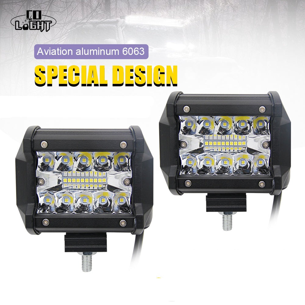 Barras de luz LED de haz combinado de soporte inferior de tres filas de 4-23 pulgadas de la serie T32