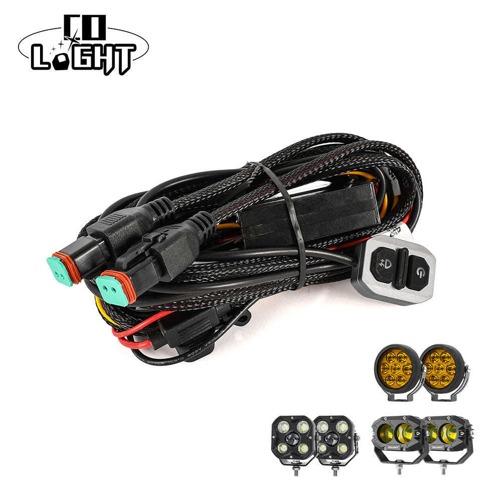 16AWG DT Connector Motorcycle Horn-Triggered Flashing Wire Assembly